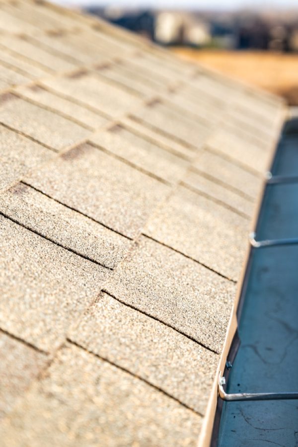 View,Down,A,Roof,Gutter,With,Clips,And,Edge,Of